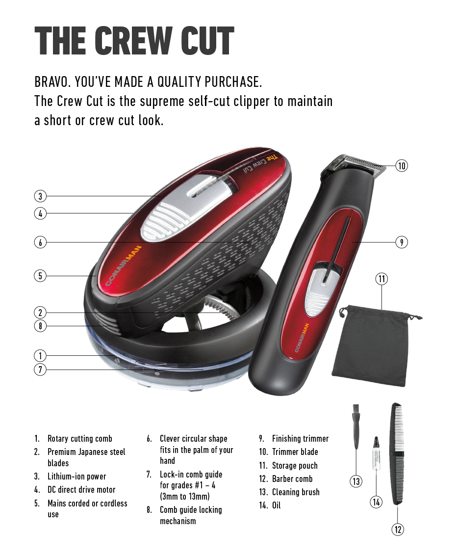 Self Cut Hair Clippers Babyliss Men's Crew Cut Review BaByliss The Crew  Cut: Cordless Multi-directional Ireland Ubuy